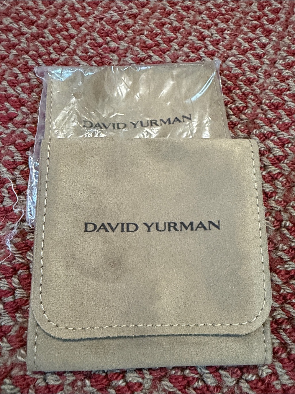 David Yurman Medium Faux Suede Jewelry Pouches- 2